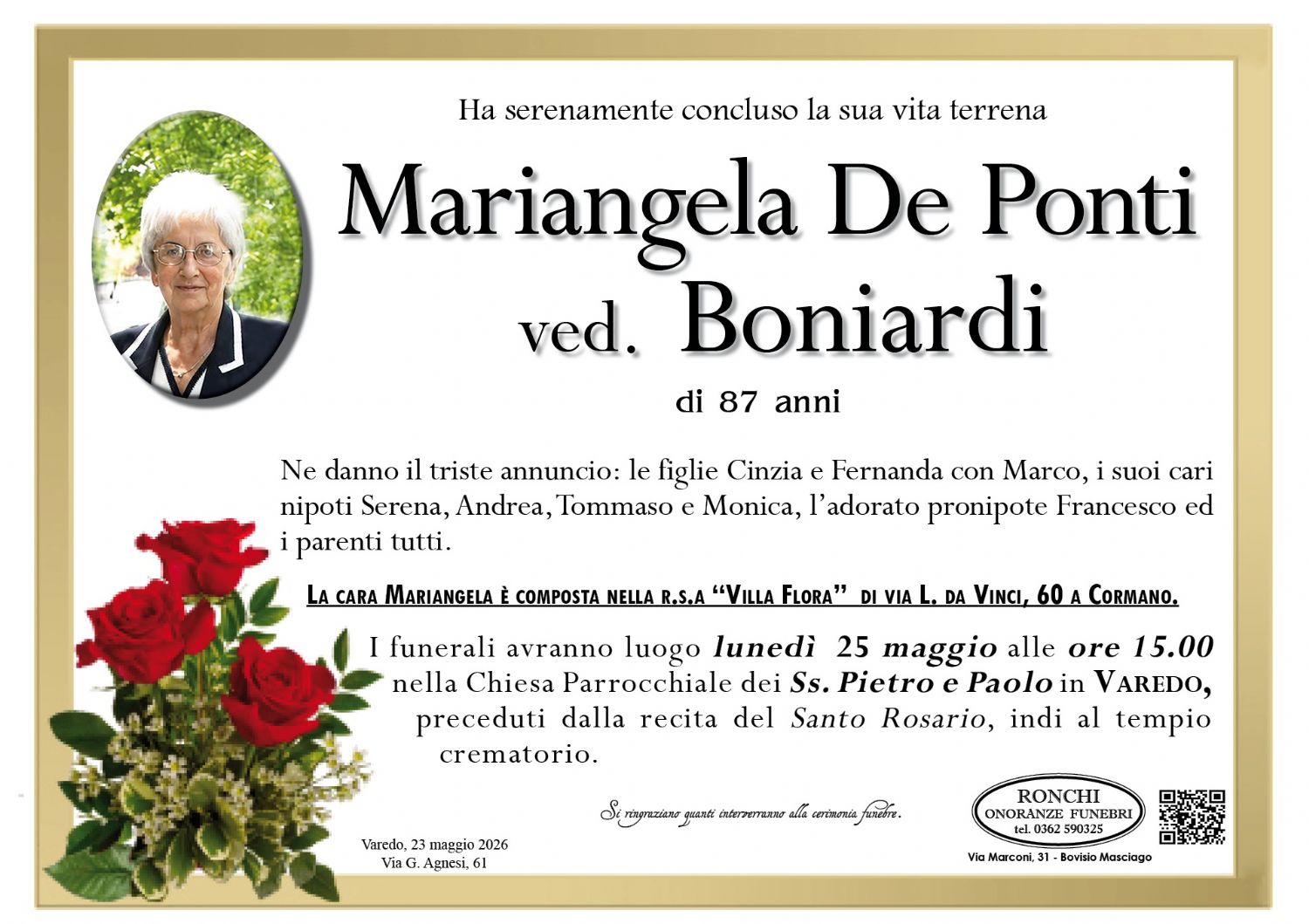 Mariangela De Ponti  Boniardi